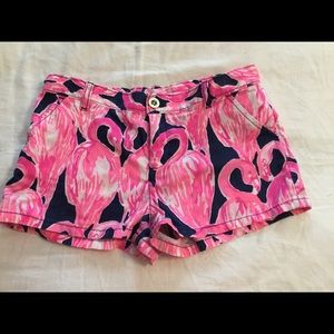 COPY - Girls lilly pulitzer flamingo shorts sz 12 EUC